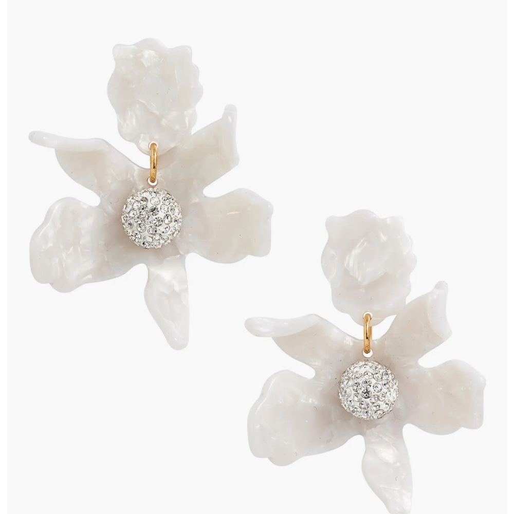 Small Crystal Lily Earrings